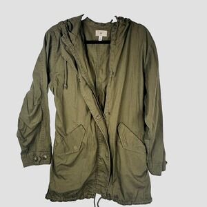 BP Nordstrom Olive Green Anorak Jacket Utility Military Gorpcore Grunge Sz Med